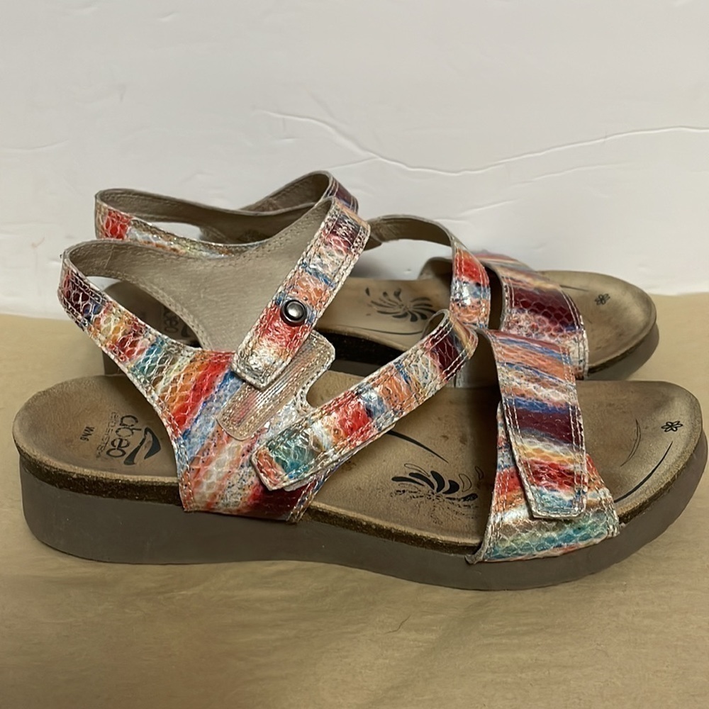 ABEO Bio System Celine Rainbow Leather Sandals, Size 6 - Picture 5 of 9
